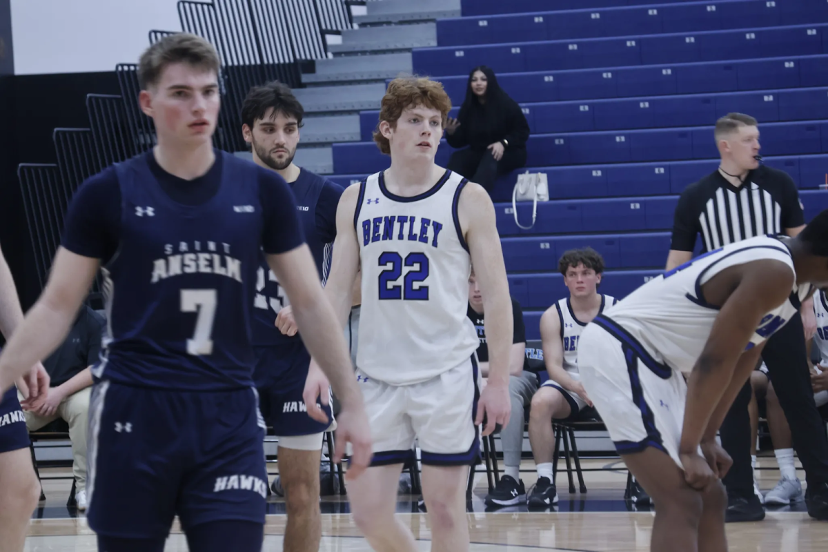 Cooper Farrall scored 18 points and had 12 rebounds against Saint Anslem on Feb. 4.